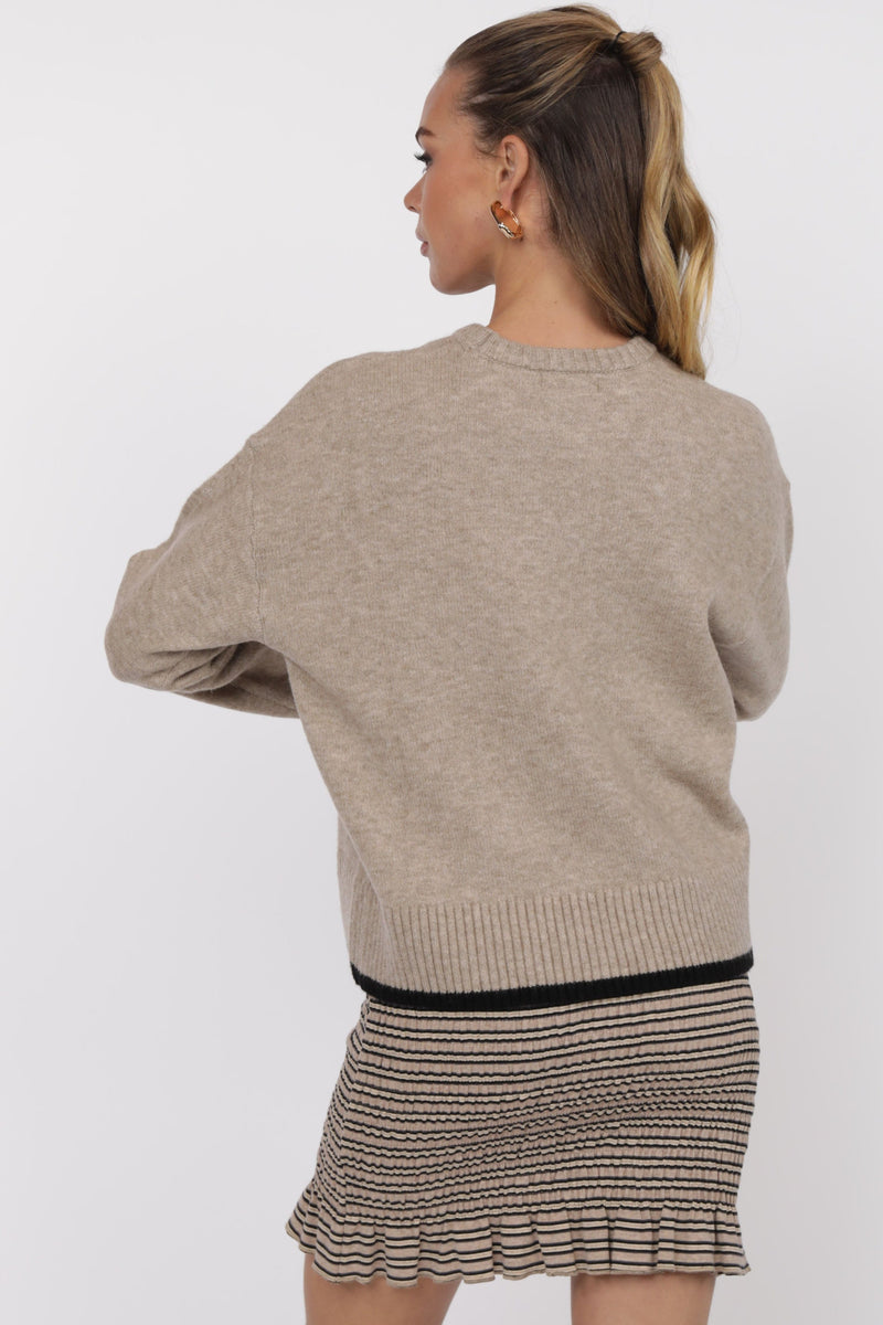 Angelina Cuff Slit Sweater