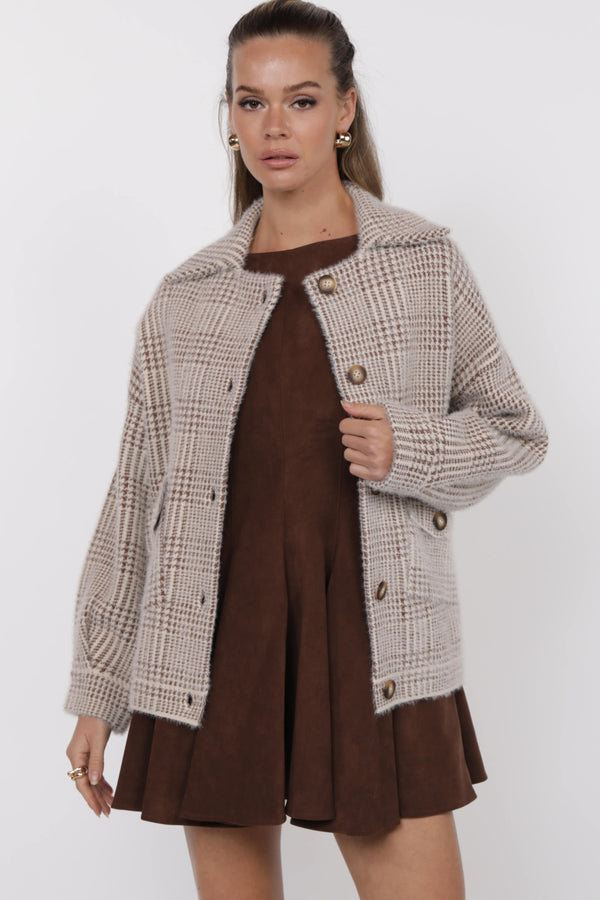 Lola Plaid Sweater Jacket