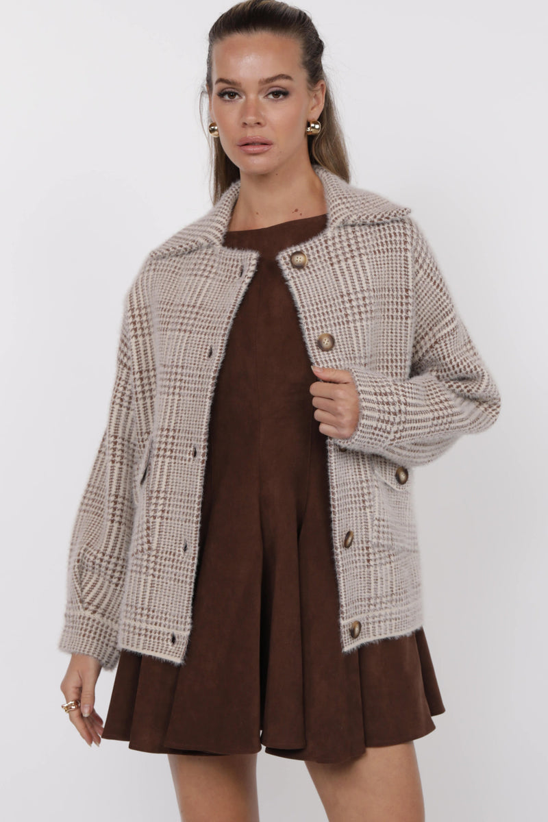 Lola Plaid Sweater Jacket