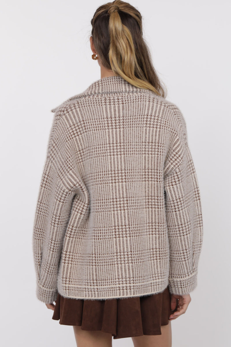 Lola Plaid Sweater Jacket
