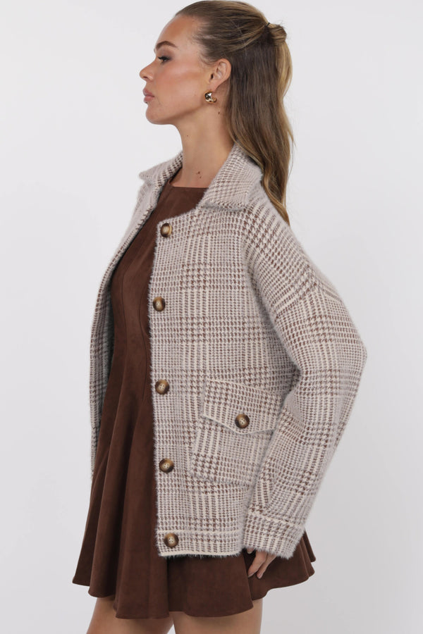 Lola Plaid Sweater Jacket