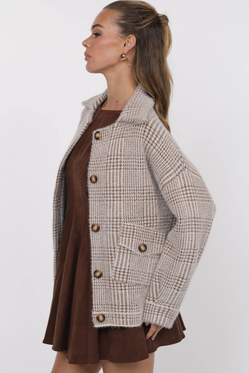 Lola Plaid Sweater Jacket