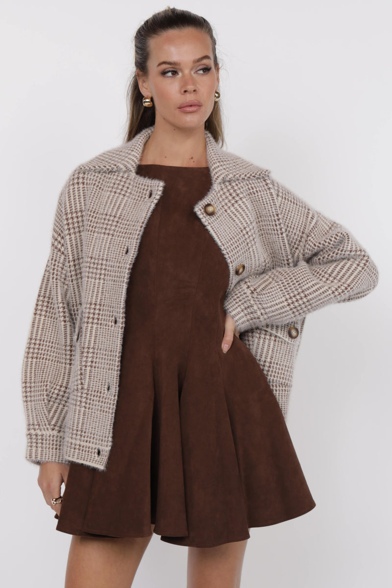 Lola Plaid Sweater Jacket