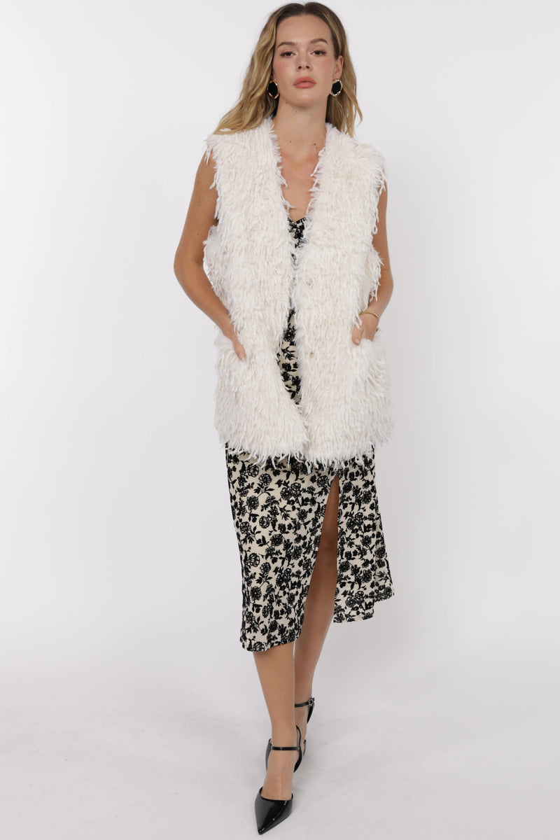 Trailblazer Fringe Fur Long Vest