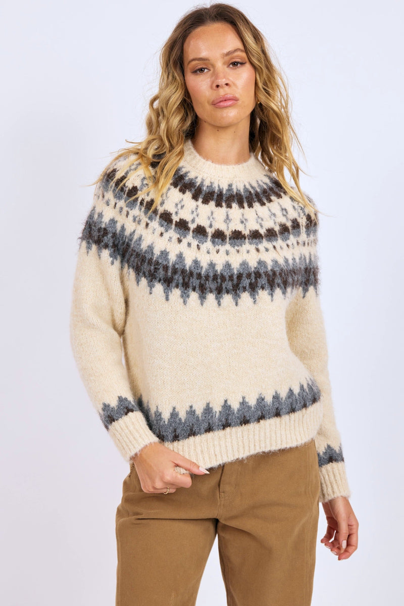 Montana Sky Fair Isle Sweater