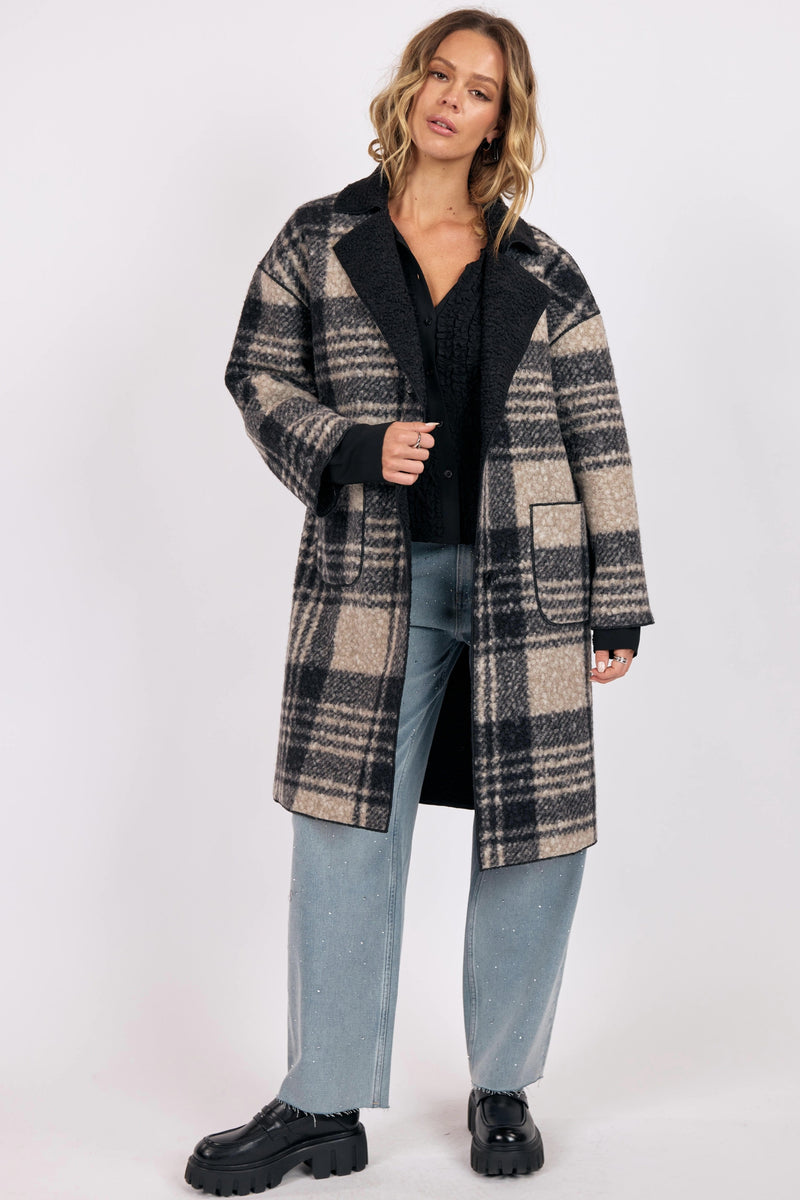 Sabrina Double Faced Plaid Coat