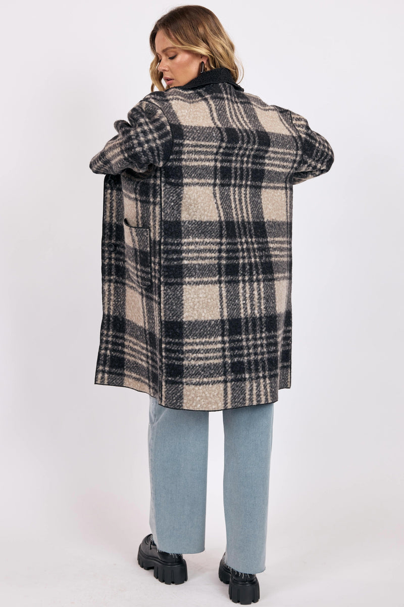 Sabrina Double Faced Plaid Coat