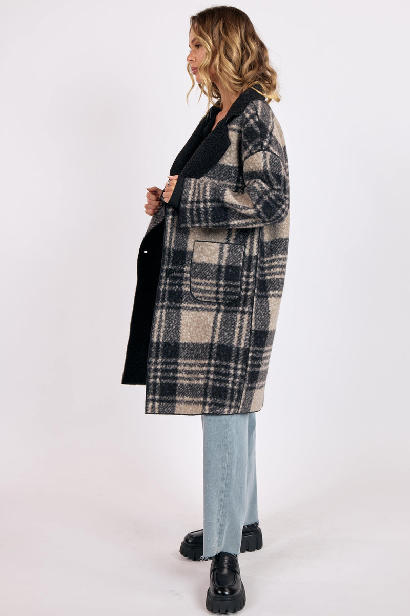 Sabrina Double Faced Plaid Coat