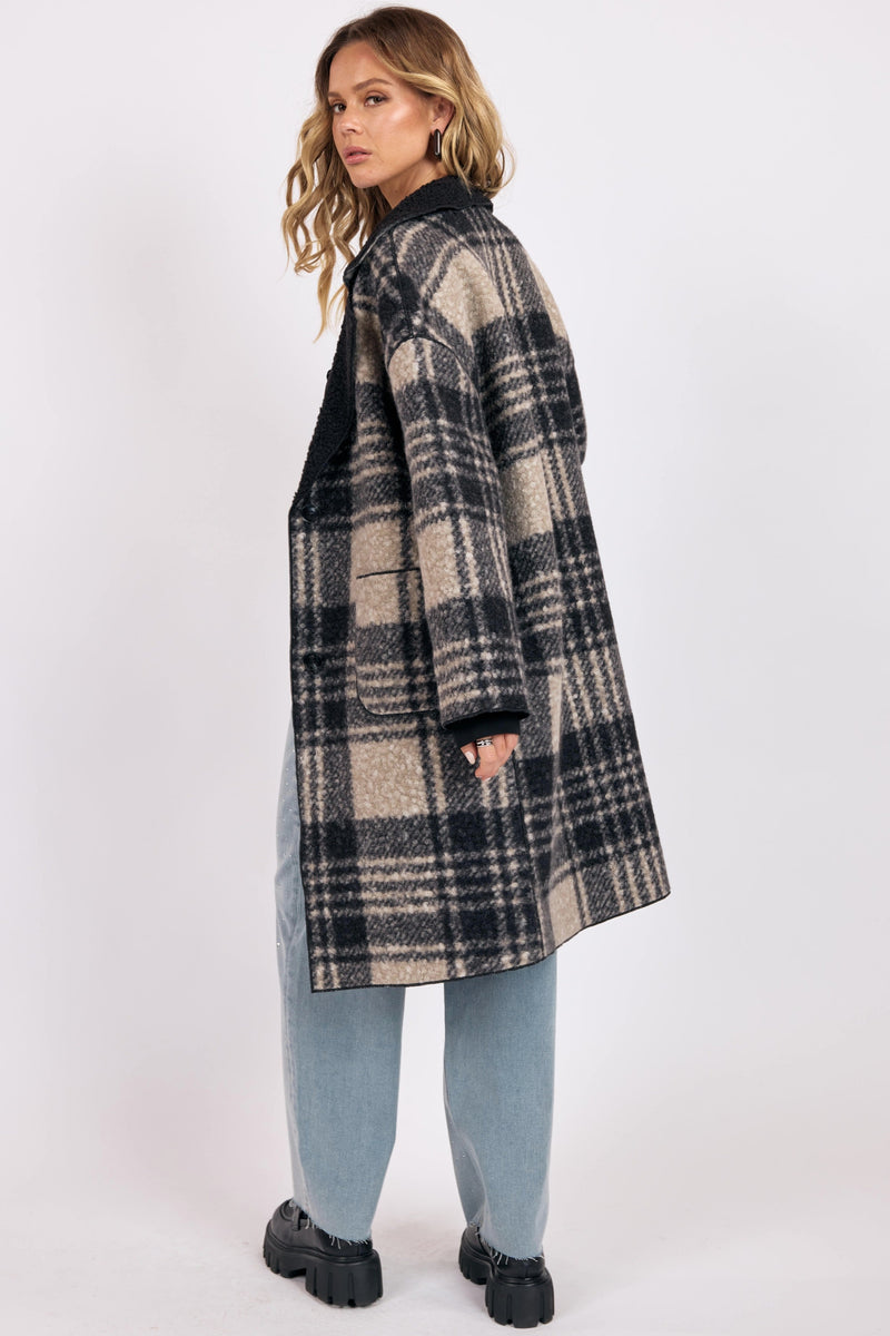 Sabrina Double Faced Plaid Coat