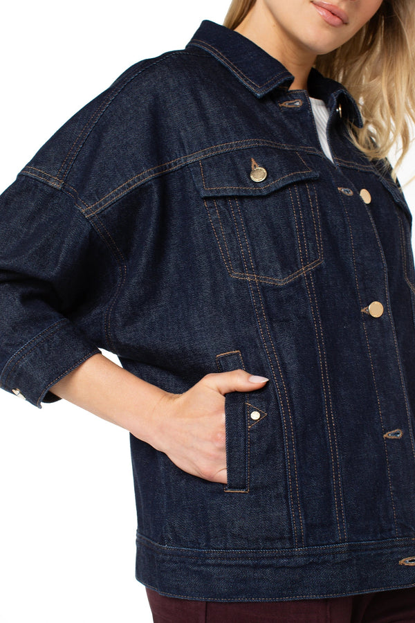 Drop Shoulder Jean Jacket
