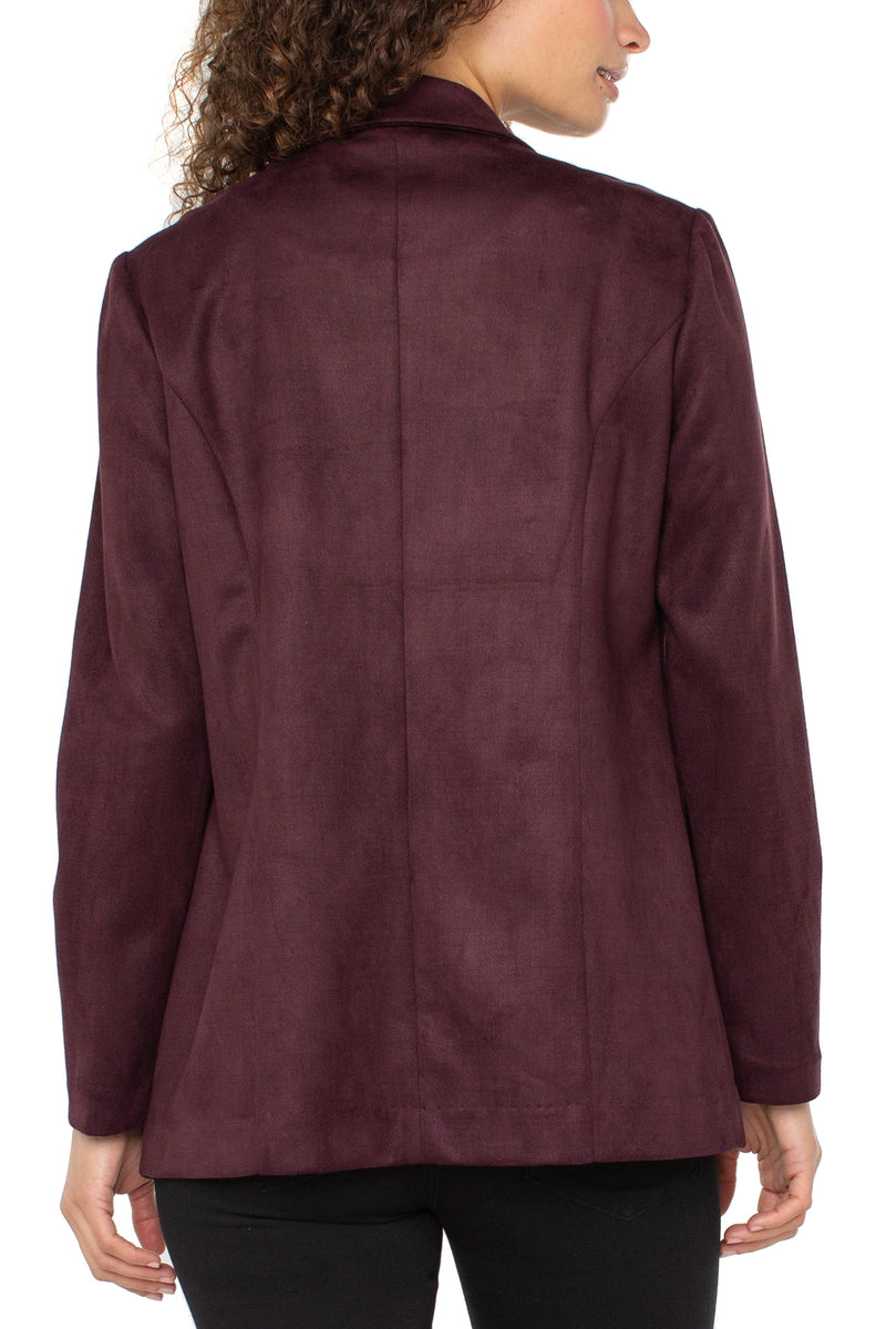 Faux Suede Boyfriend Blazer