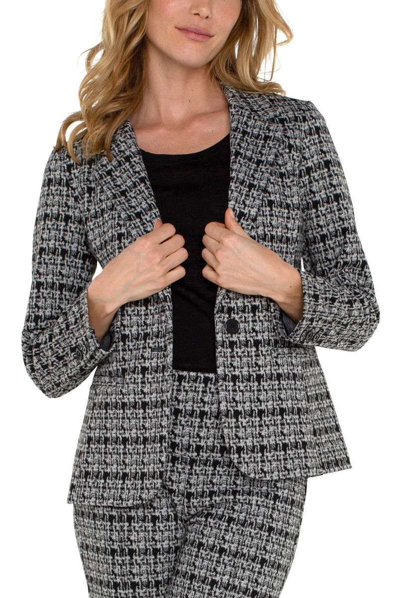 Soft Sweater Fitted Blazer