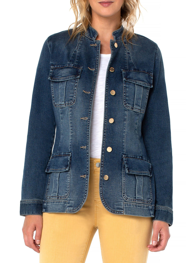 Seamed Denim Jacket