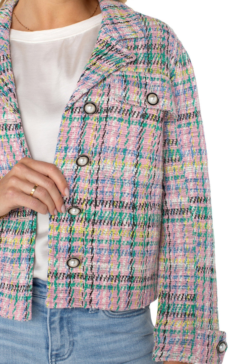 Multi Plaid Boucle Jacket