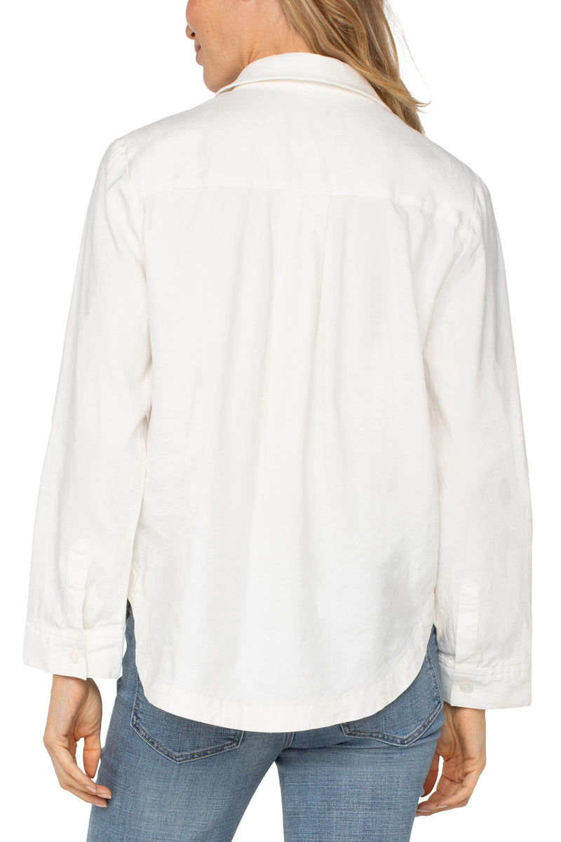 Oversized Linen Blend Shacket