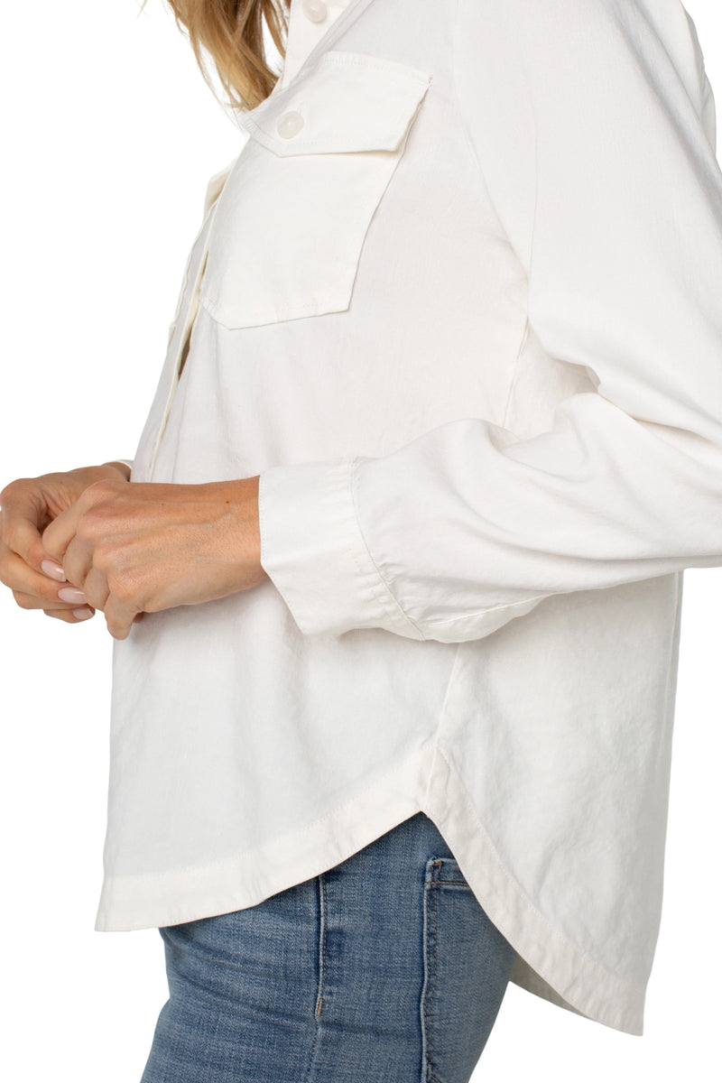 Oversized Linen Blend Shacket