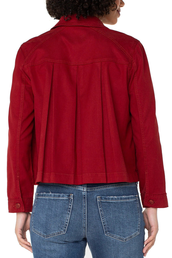 Pleat Back Crop Jacket