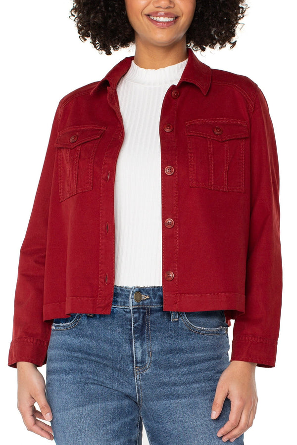 Pleat Back Crop Jacket