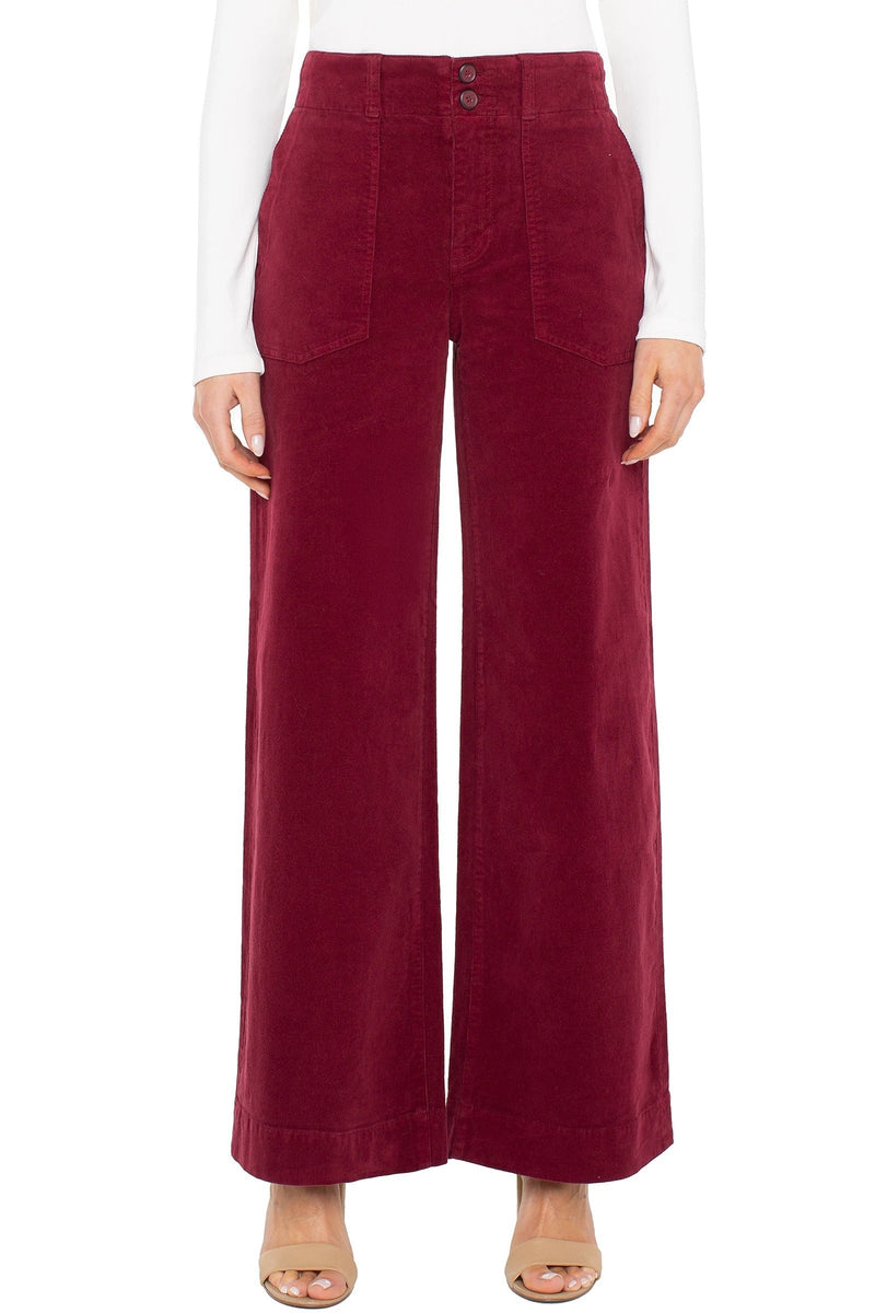 Corduroy Wide Leg With Utility Pockets