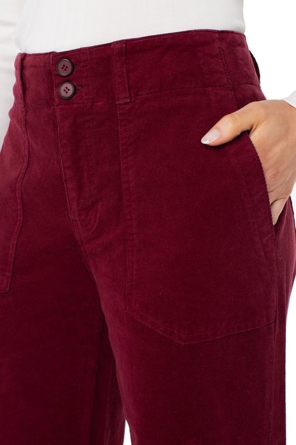 Corduroy Wide Leg With Utility Pockets