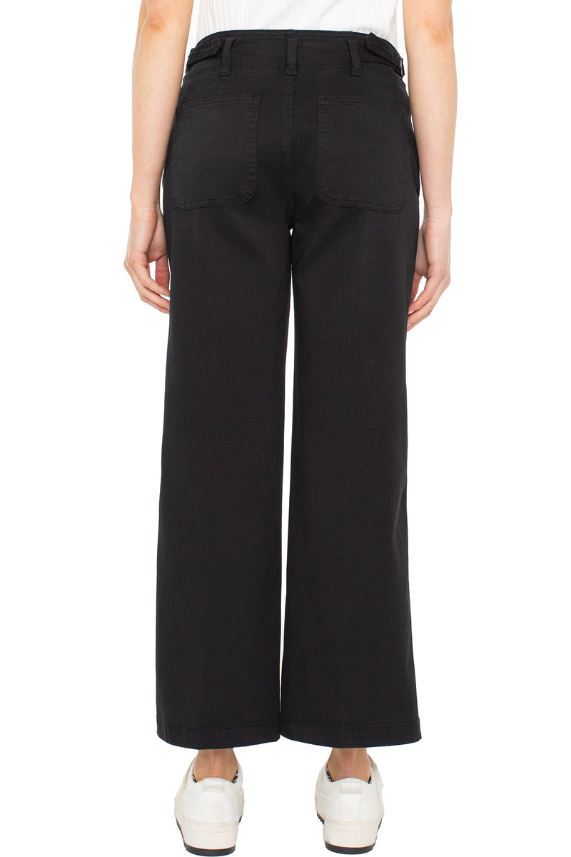 Cinch Waist Wide Leg - onyx