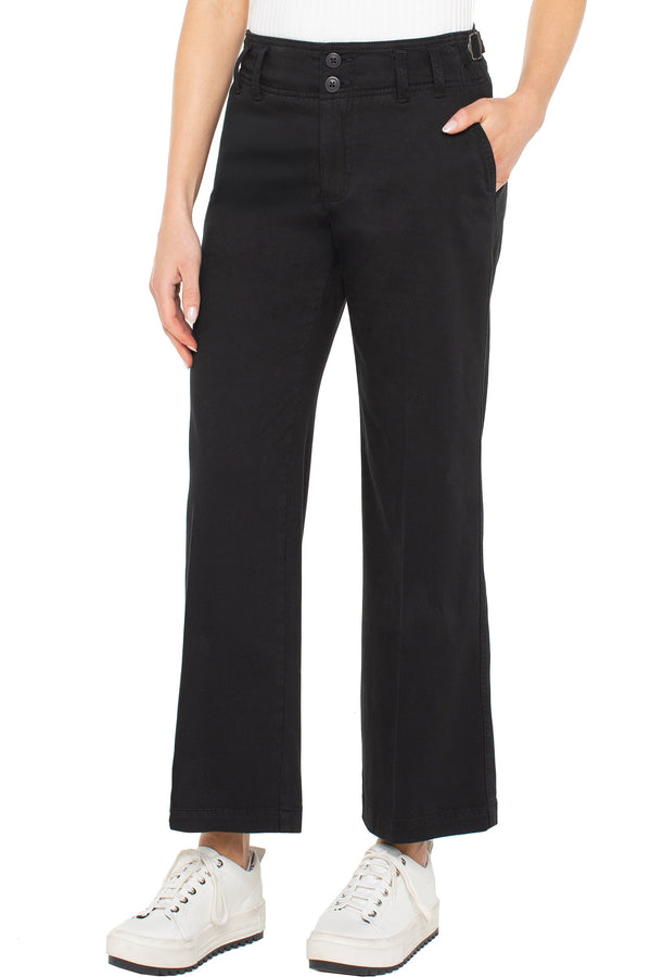 Cinch Waist Wide Leg - onyx