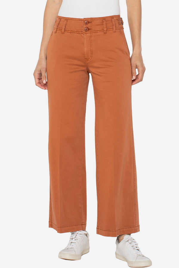 Cinch Waist Wide Leg - ginger spice