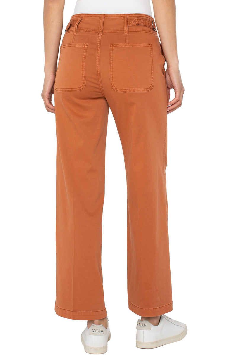 Cinch Waist Wide Leg - ginger spice