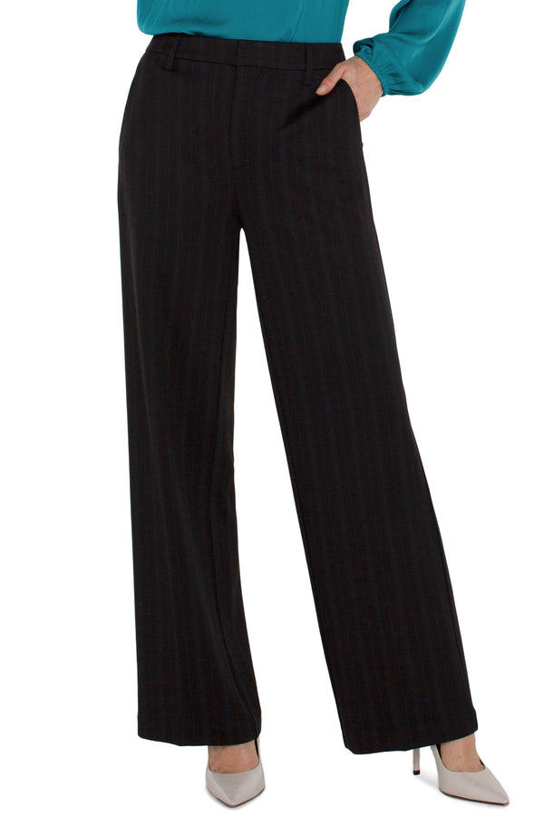 Pinstripe Kelsey Wide Leg Trouser