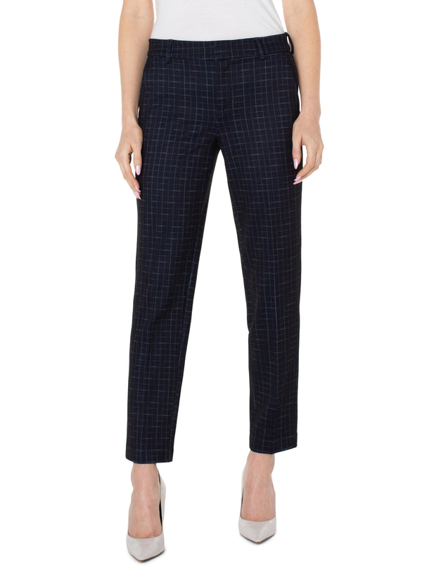 Kelsey Trouser | Deep Navy Windowpane