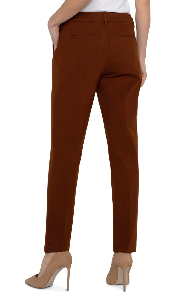 Kelsey Super Stretch Knit Trouser - rich mahogany