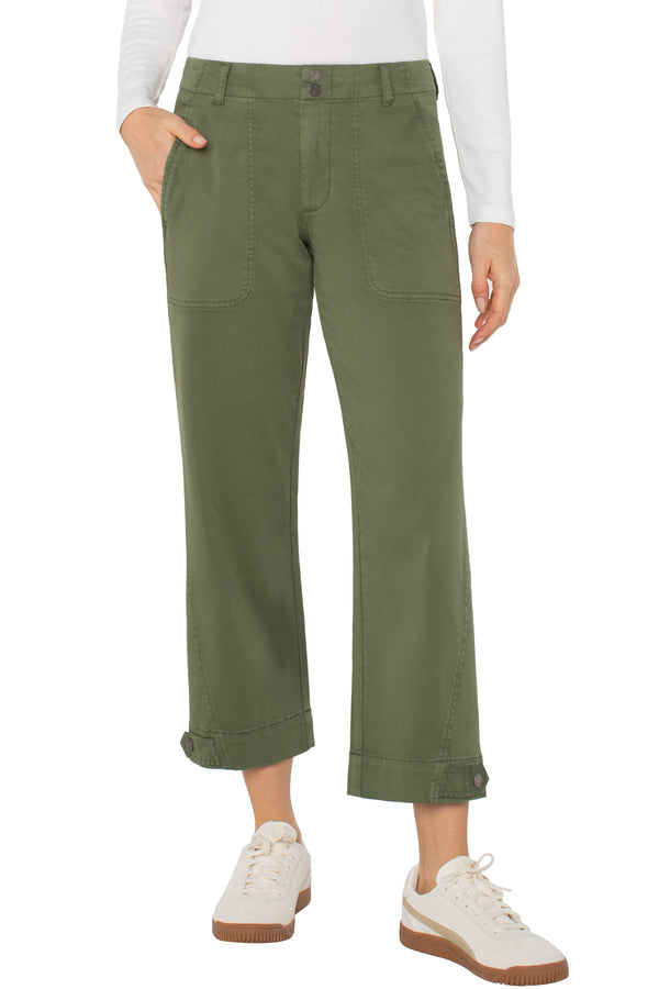 Utility Crop With Tab Hem