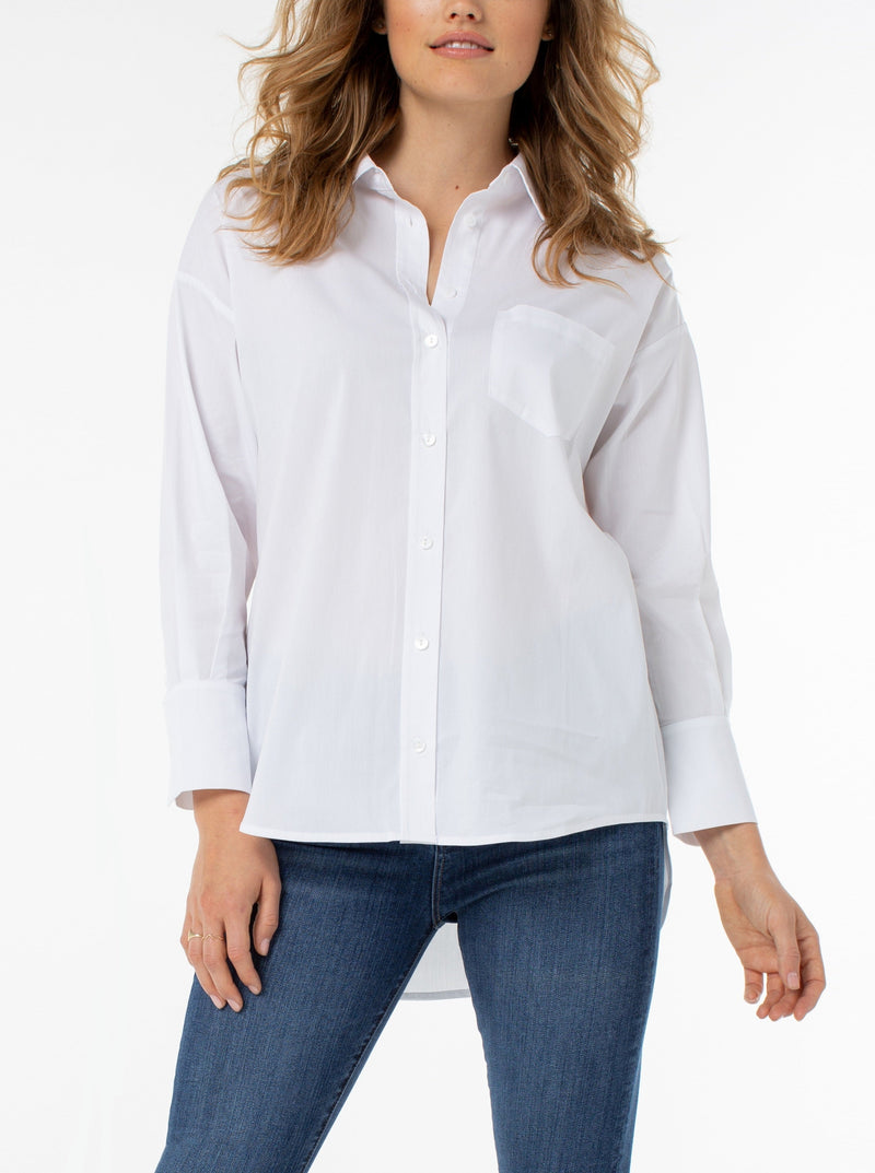 Oversized Classic Button Front Shirt
