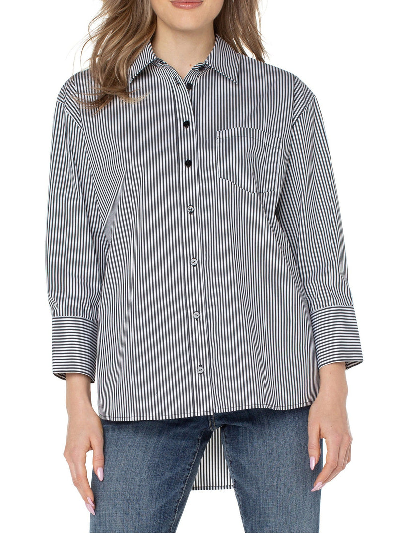 Oversized Classic Button Front Shirt