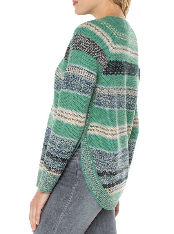 Raglan Multi Stripe Sweater