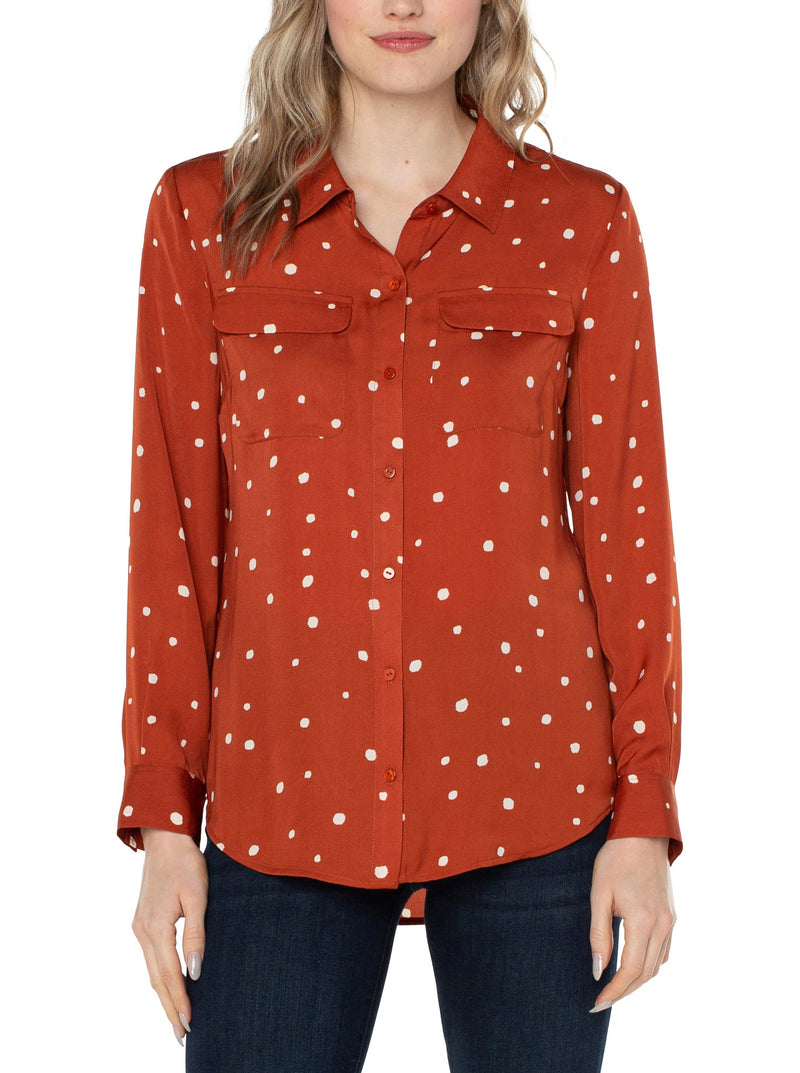 Dot Print Blouse