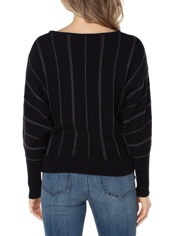 Long Sleeve Dolman Stripe Sweater