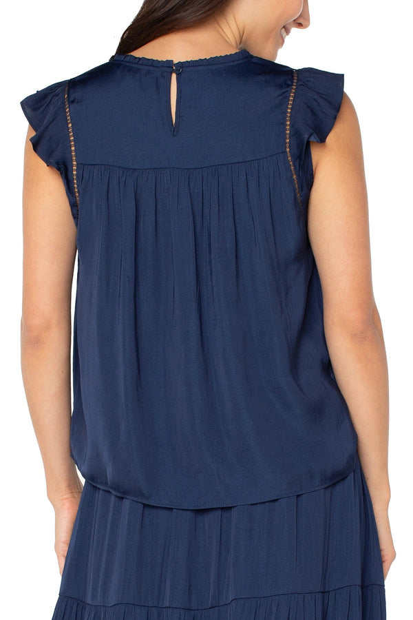 Flutter Sleeve Woven Top