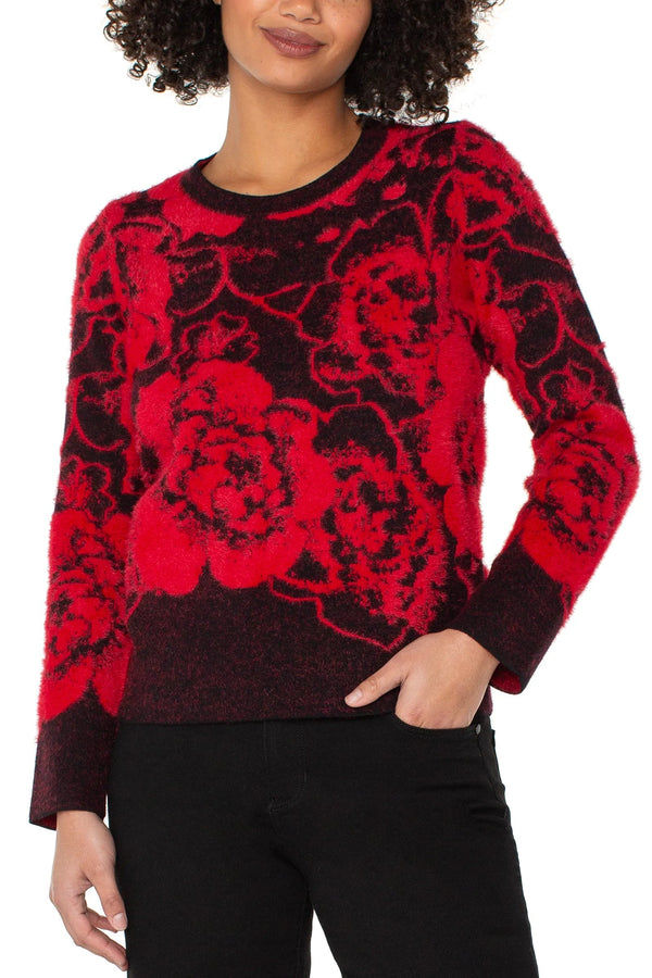 Floral Crew Neck Sweater