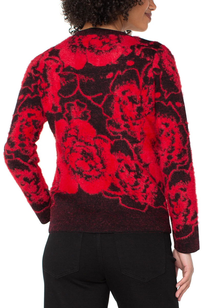 Floral Crew Neck Sweater