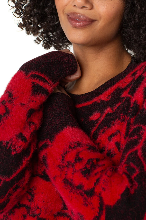 Floral Crew Neck Sweater