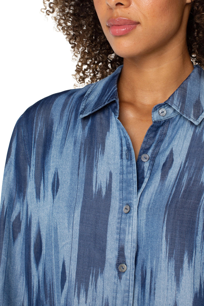 Ikat Long Sleeve Woven Shirt