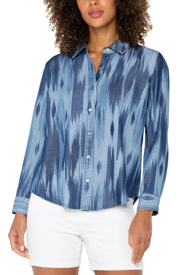 Ikat Long Sleeve Woven Shirt