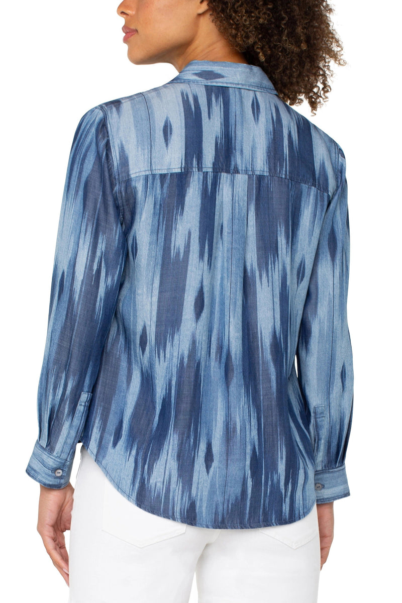 Ikat Long Sleeve Woven Shirt
