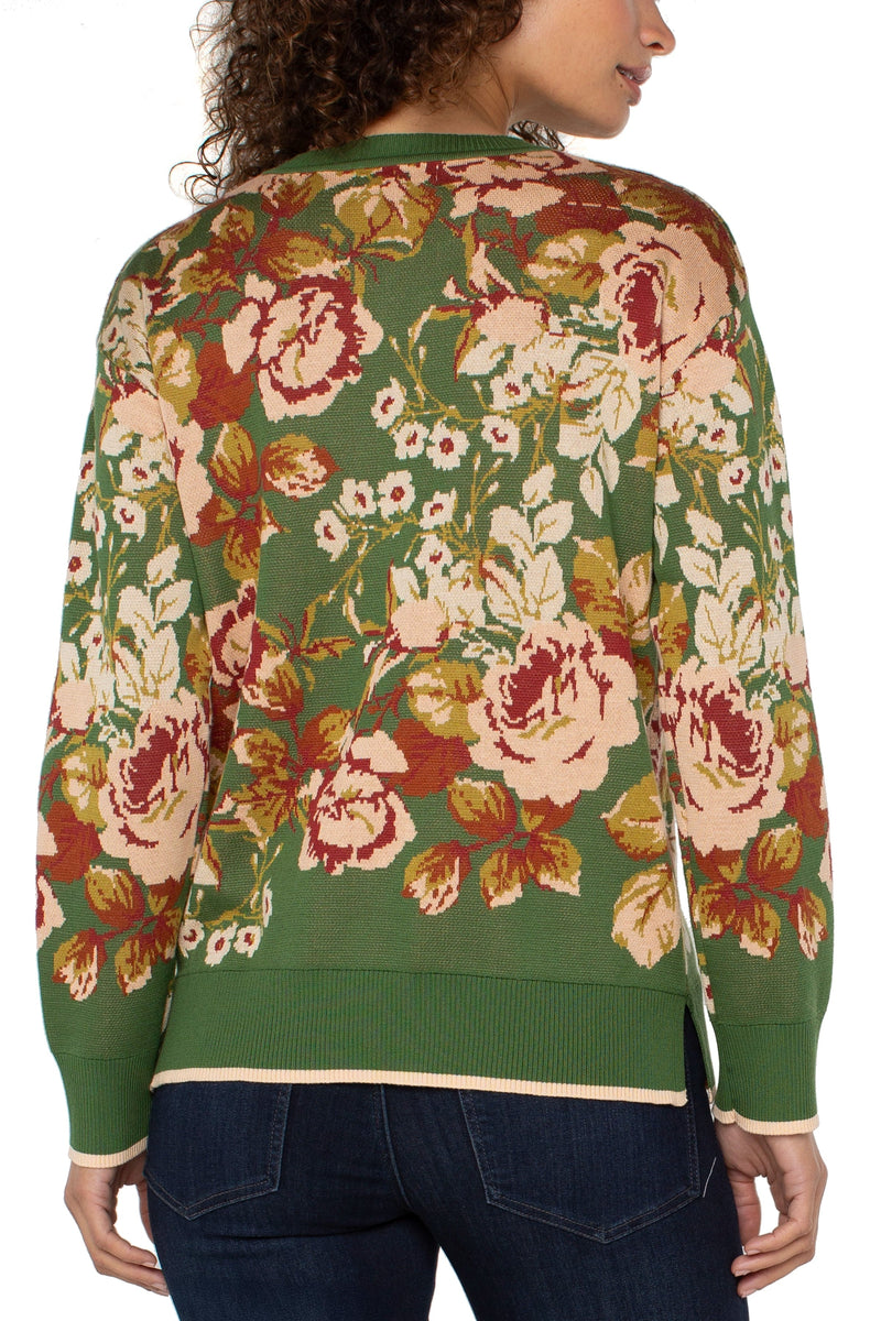 Floral Crew Neck Sweater