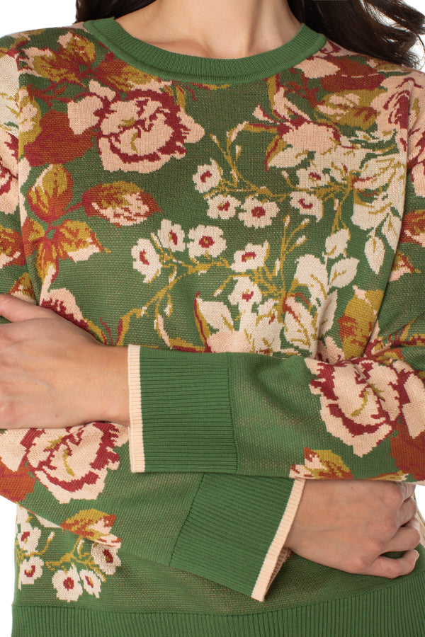 Floral Crew Neck Sweater