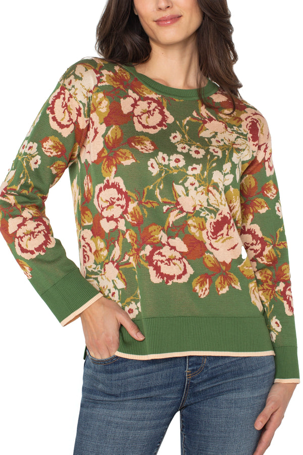 Floral Crew Neck Sweater