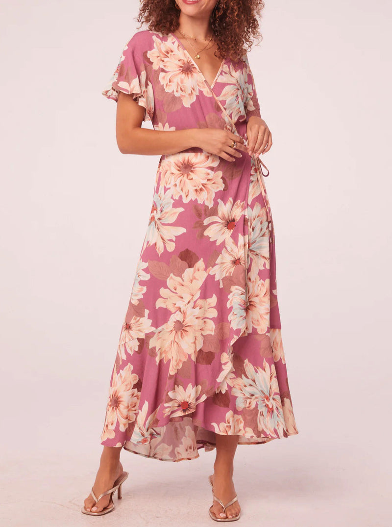 Liza Floral Wrap Maxi Dress