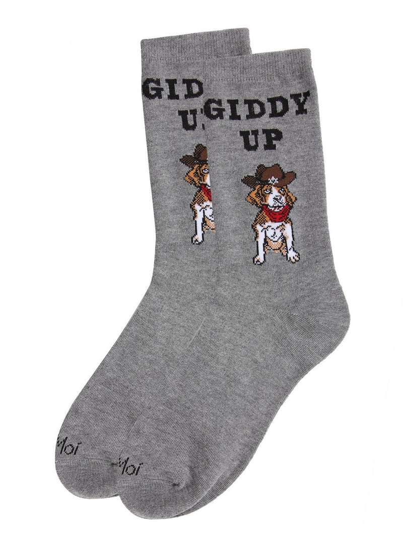 Giddy Up Pup | Bamboo Blend Crew Socks