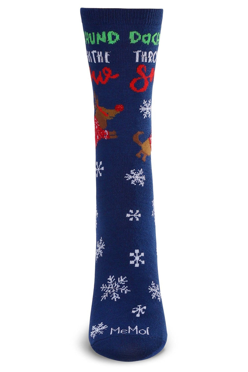 Dachshund Through The Snow | Women's Crew Socks